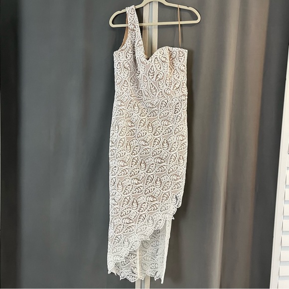 Dress the Population Magnolia One Shoulder Off-White Lace XXL Wedding Bridal EUC - Picture 4 of 15